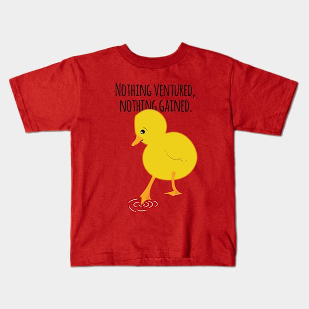 Brave duck Kids T-Shirt by Altered Characters